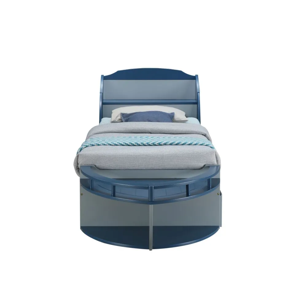 Neptune II Twin Bed, Gray & Navy